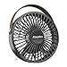 USB Desk Fan, EasyAcc 4 Inch USB Mini Table Fan Easy Cleaning Electric Portable Fan 3 Blades With Leather Handle Personal Fan ON/OFF Adjustable fit all USB Device For Office Home Desktop Table - Black
