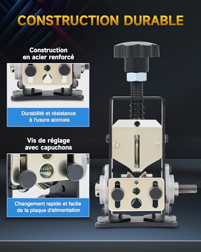 CREWORKS Manual Wire Stripper 1.5-25mm Wire Stripper Machine Compatible with Drill, Copper Wire Stripper for Recovery Wires with 2 Power Plates