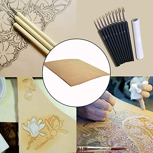 126pcs Leather Working Supplies MIUSIE Abundant Leather Stamping Kit with Letter and Number Stamp Set,Tanned Leather,Leather Working Saddle Tools and Instruction for Leather Working,Leather M