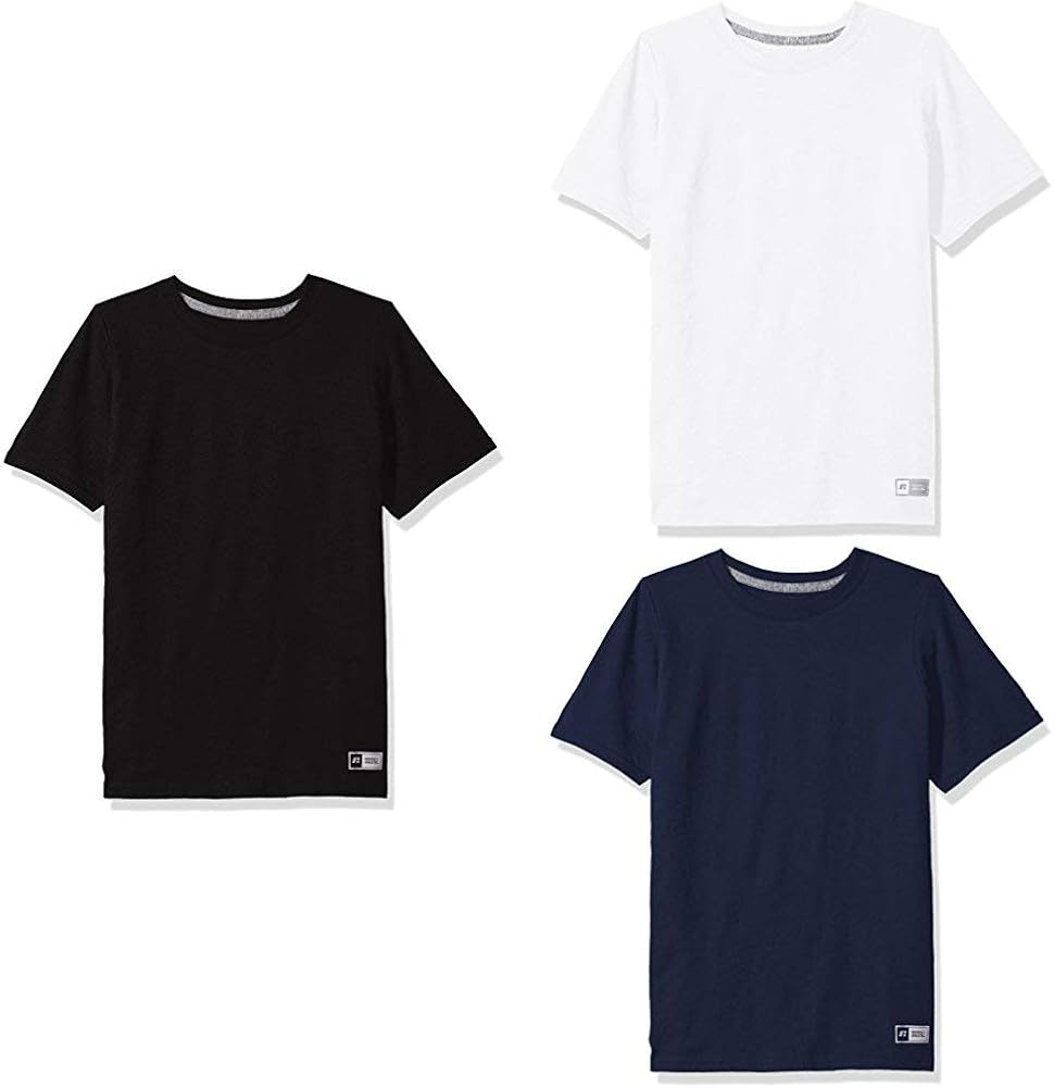 Russell Athletic Big Boys' Cotton Performance Short Sleeve T-Shirt: Clothing