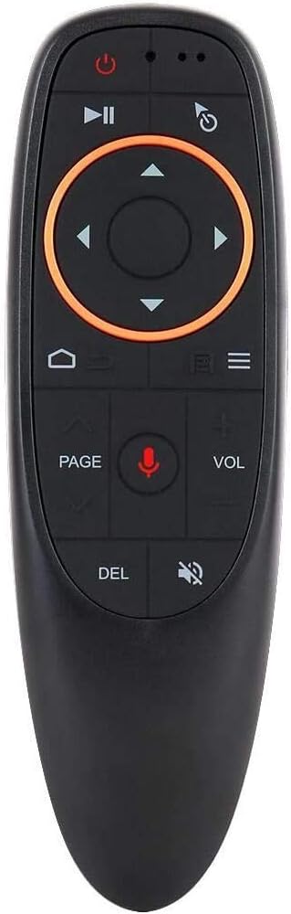 HUKIMOYO Wireless Voice Air Mouse Remote Control with USB 2.4 GHz 3D Gaming Motion Control Compatible for Android (Black) (with Gyro Fuction)