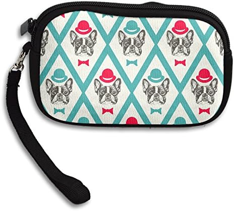 French Bulldog Coin Purse Wallet Wristlet Pouch Coin Wallet Zipper Change Holder