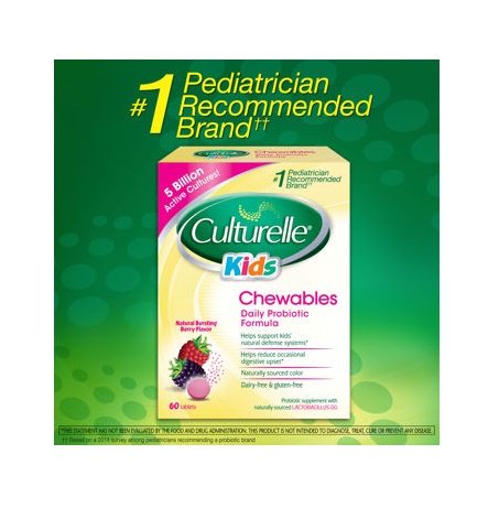 Culturelle Kids Chewables Probiotic, 60 Tablets