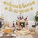 Cheers & Beers to 40 Years Gold Glitter Banner, 40th birthday decorations for men, Wedding Anniversary Party Decorations Pre Strung & Ready To Hang, Beer Party Decorations