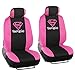 Warner Brothers Supergirl Seat Cover & Floor Mat for Car - Universal Fit Auto Accessories w/ Belt Pad, Steering Cover