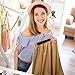 HOUSE DAY Wooden Pants Hangers 10 Pack, Non Slip Wood Skirt Hangers, Wood Jeans/Slack Hanger with 360° Swivel Hook, Clamp Hanger for Skirts, Slacks