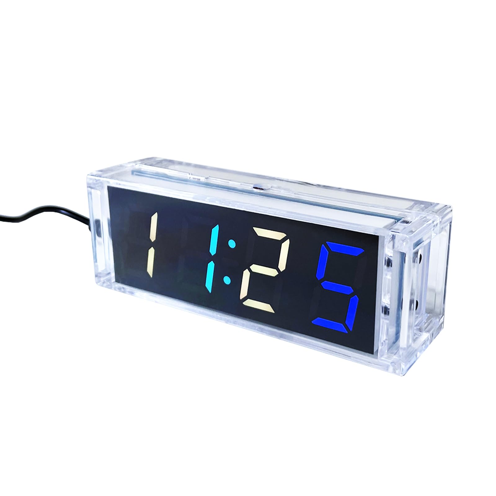 EIELE Electronic Clock Soldering Set Multicoloured Display with Free Adjustment Practical Learning Program for Soldering Enthusiasts (Soldering Required)