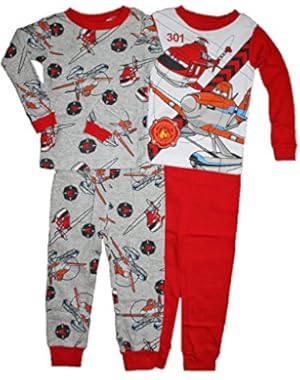 Little Boys Planes Fire & Rescue 4 Pc Cotton Pajama Set (5T)