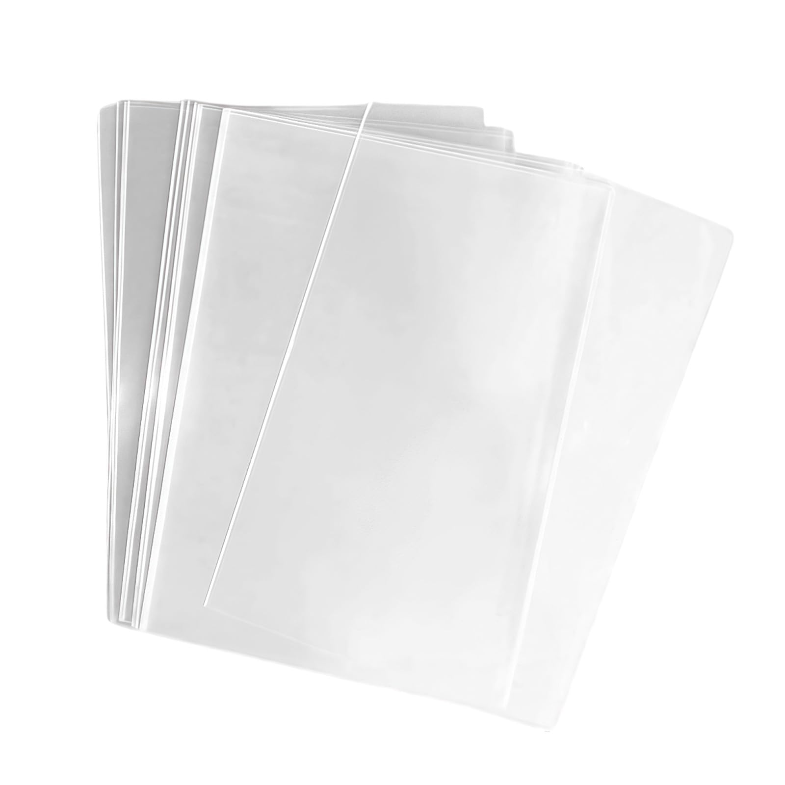 VASANA 100x Clear Flat Cello/Cellophane Treat Bag 6x8 inch(1.2mil) Gift Basket Supplies Wrapping Pouches for Candy Cookie Snack Chocolates