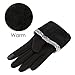 GLOUE Women's Touch Screen Gloves Texting Lined Cashmere Thick Gloves Warm Whether Winter Gloves Driving riding outdoor and indoor fashionable gloves (Black)
