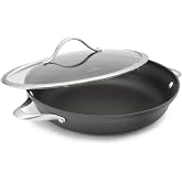 Calphalon Hard anodized two-handle 12-inch everyday pan with glass lid