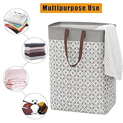 YanZhi 2 Pcs Laundry Hamper With Long Soft Leather