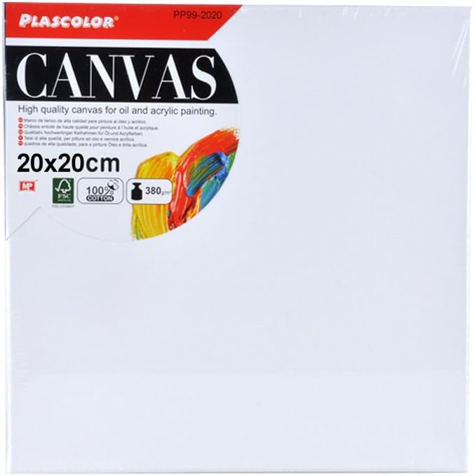 plascolor PP99 – 2020 – Canvas and Wooden Frame, 20 x 20 x 3.5 cm, 380 g/m2