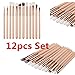 Start 12 pcs/Sets Makeup Brush Set for Eye Shadow Foundation Eyebrow Lip (Beige)