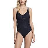 Gottex Women's Draped Panel Sweetheart Square Neck One Piece Swimsuit