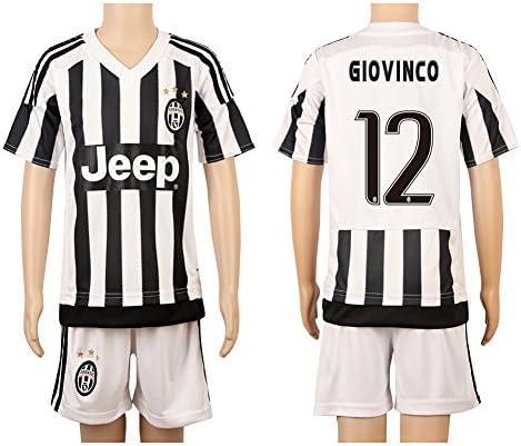 White & Black #12 Giovinco Home Kids Youth Soccer Jersey (2015/16)