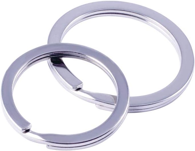 Key Rings,Key Ring Keyring Rustproof, Dog Tag Ring Flat Key Rings Rings Split Keyrings for Home Car Keys Attachment,12 pcs: Office Products