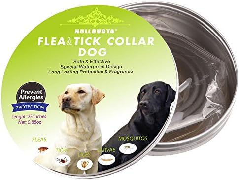 Hullovota Flea and Tick Prevention for Dogs, Adjustable Flea Collar for Dogs Small Prevents and Removes Fleas, Ticks, Lice and Mosquitos in 24 Hours Flea and Tick Collars for Dogs Large