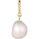 gorjana - Pearl Parker Charm 3/8" - Luxurious 18k Gold-Plated Finish - Unique Baroque Pearl - Easy Attachment Clasp - Versatile Jewelry Piece - Romantic Necklace Addition