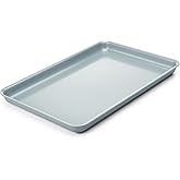 Ceramic Baking Sheet, Cookie Sheets for Baking 15x10", Non-Stick & Non-Toxic Ceramic Coating, 2.2mm Thick Aluminum Oven Trays for Cooking, PTFE & PFOA Free