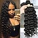 QTHAIR 10A Peruvian Virgin Hair Loose Deep Wave Human Hair 100% Unprocessed Peruvian Loose Deep Wave Virgin Hair Weave Natural Black Color Human Hair Bundles