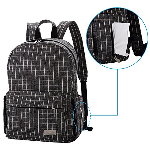 Leke Diaper Backpack with Changing Pad and Stroller Clip for Mom and