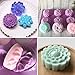 Silicone Molds Flower Soap Mold Candy Molds Chocolate Molds Biscuit Cake Mold Ice Cube Tray Muffin Pan, 6 Cavity Set of 2 Pack (piank)