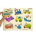 QUOKKA Toddler Puzzles Ages 2-4 – Wooden Puzzles for Kids 1-3-5 Year Old – Learning Travel Game with Numbers Animals Shapes – Wood Educational Gift for Boys and Girls