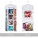 Wrapping Paper Storage Organizers- 2 Pack- Dual Sided Hanging Gift Wrap Station-Clear Compartments for 30” Rolls, Ribbon, Bows & Gift Bags by Elf Stor