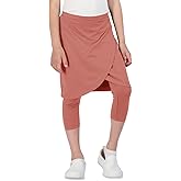 CharmWM Girls High Elastic Waist Capri Pants Kids Cute Active Golf Tennis Skorts Leggings Skirts Trousers