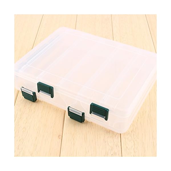 Yosoo-Double-Sided-12-Compartment-Waterproof-Visible-Plastic-Clear-Fishing-Lure-Bait-Hooks-FishingTackle-Accessory-Storage-Box-Case-Container