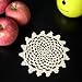 kilofly Crochet Cotton Lace Table Placemats Doilies Value Pack, 4pc, Beige, Net, 6 inch