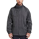 Kugnala Men's Rain Jacket Waterproof Lightweight Hood jackets for Hiking Cycling Travel Raincoat S-6XL
