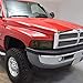 Auto Dynasty Headlights Assembly Compatible with 1994-2002 Dodge Ram 1500 2500 3500 Non-Sport, Driver and Passenger Side Halogen Headlamps Replacement w/Amber Corner Lamps, Chrome Housing Smoked Lens