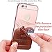 iPhone 6 case,iPhone 6S case, KimHee [Hybrid Fashion Cover Mirror] Ultra Thin Detachable Metal Frame Bumper + Clear Acrylic Back Panel- Rose Gold(4.7inch)