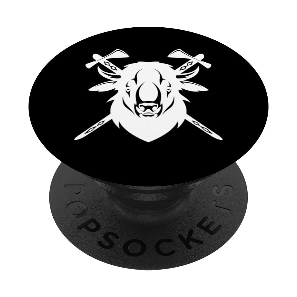 Indigenous Art Bison Tomahawks Southwest PopSockets Swappable PopGrip