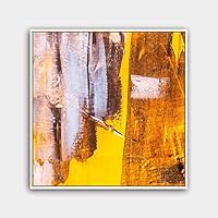 Framed Canvas Wall Art Abstract Color Painting Canvas Prints Home Artwork Decoration for Living Room,Bedroom - 16x16 inches