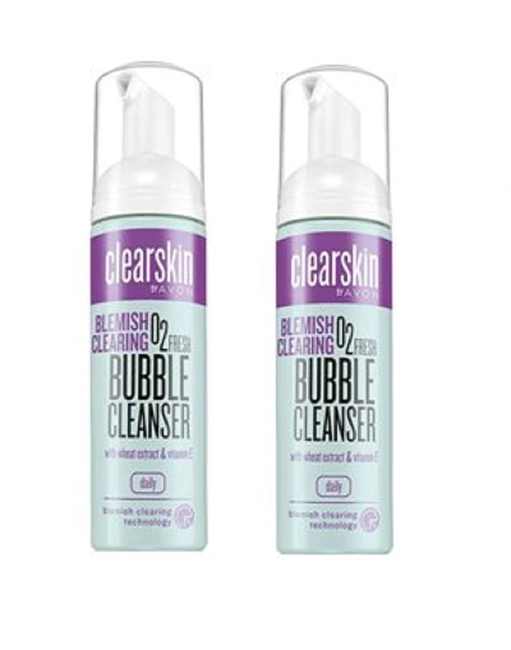 Pack of 2 Clearskin Blemish Clearing Fresh Bubble Cleanser with wheat extract and vitamin E– 2 x 150ml by Avon