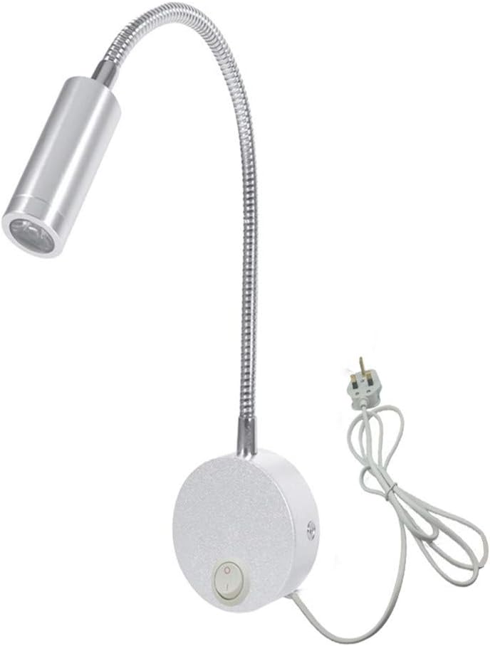 Wefond 3W Wall Mounted Reading Light Flexible Gooseneck LED Sconce Lamp