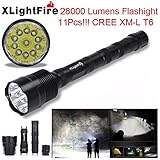 Iuhan XLightFire 28000 Lumens 11x XML T6 5 Mode 18650 Super Bright LED Flashlight