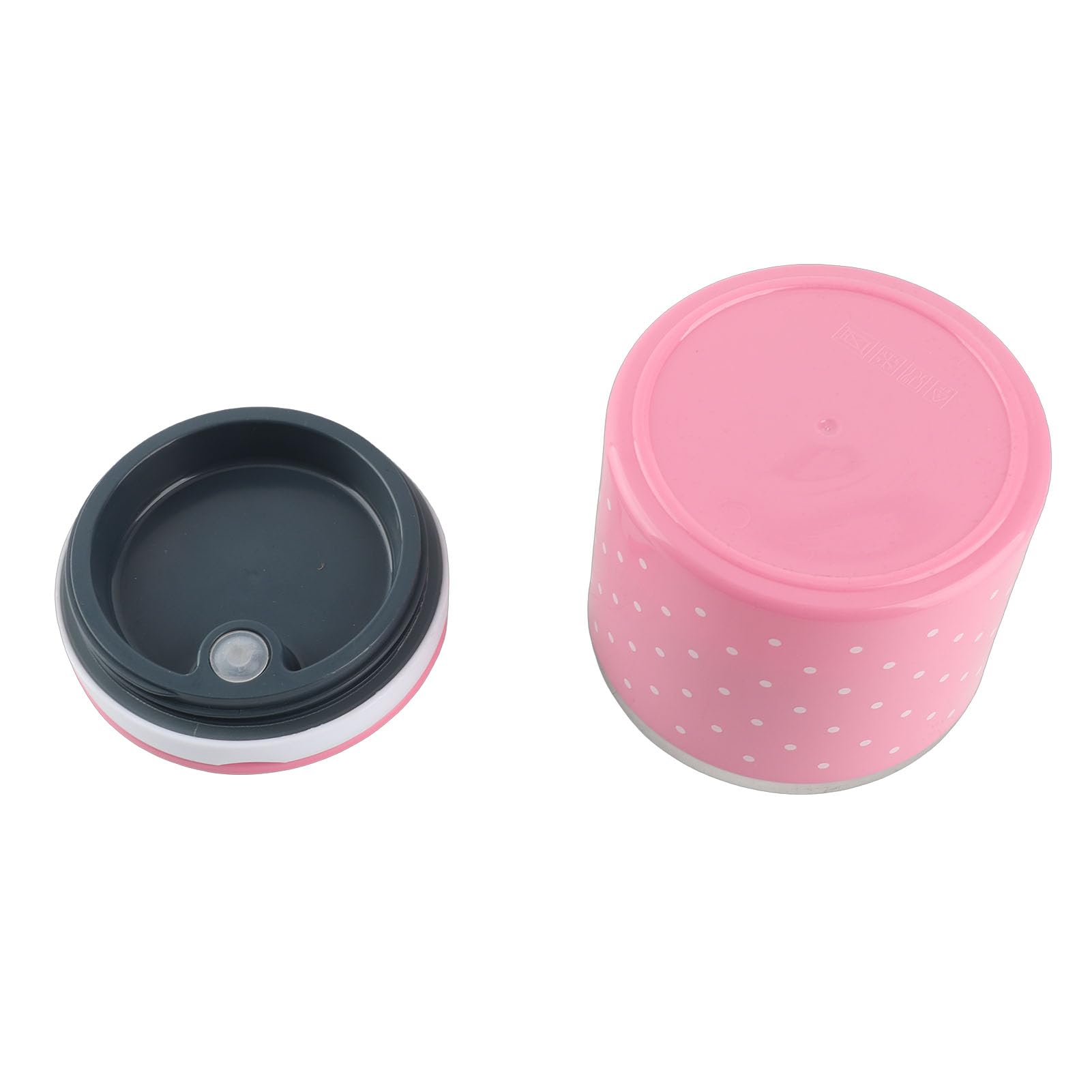 Yosoo picnic lunch, box, pot bread box, portable isolated thermal stainless steel, interior insulation, leak proof spout with handle, food container, food carrier for food., pink, 630 ml