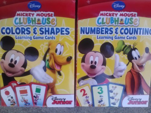 Flash Cards: Disney Mickey Mouse Clubhouse Learning Game Cards ~ Colors & Shapes ~ Numbers & Counting ~ 36 Cards Each ~ Set of 2