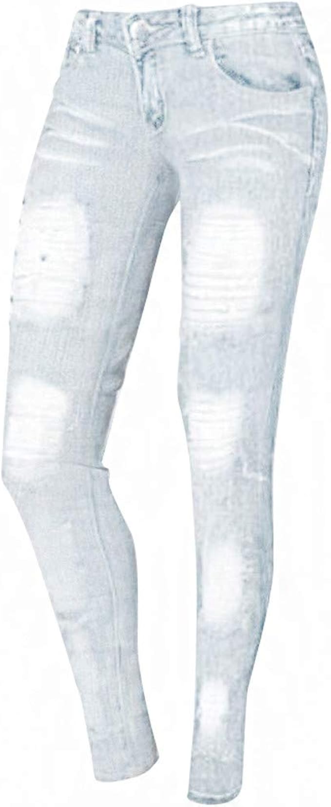 light blue skinny trousers