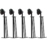 JTD03 5pcs Model Railway 2-Light Block Signal Green/Red HO Scale 6.4cm 12V Led Traffic Lights for Train Layout New