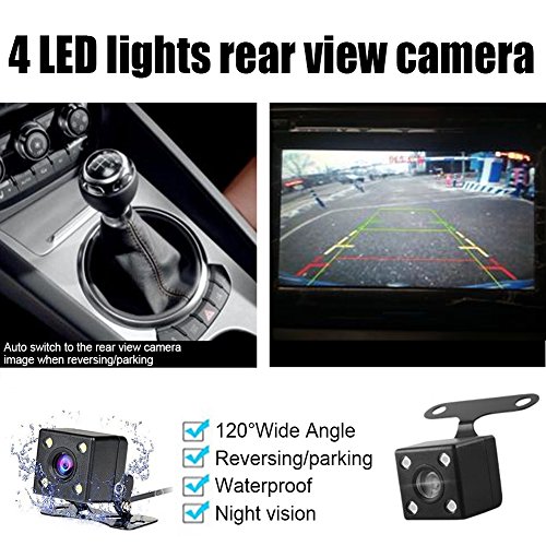 4.3 Inch Dual Lens Car Camera, Dash Cam Car Recorder with 170° Wide Angle Lens, HD 1080P Driving Recorder with Parking Monitor, G-Sensor & Motion Detection(Include 8G Micro SD Card)