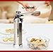 Stainless Steel Cookie Press Gun - With Easy-Grip Trigger Handle, Premium Grade Kit, 20 Disc Shapes, 4 Icing Tips