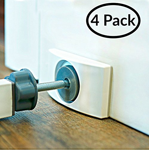 4 Packs Baby Gate Wall Protector - Protect Walls & Doorways from Pet & Dog Gates, for Child Pressure Mounted Stair Safety Gate - No Safety Hazard on Bottom Spindles - Saver