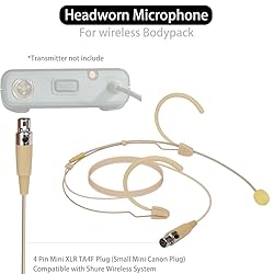 YXG Headworn Two Earset Over Ear Hanging Mic Beige