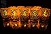 Votive Candle Holders - Flameless Tea Light Votive Wraps - 48 Black Colored Laser Cut Decorative Wraps Flickering LED Battery Tealight Candles (not Included) - Frux Home and Yard