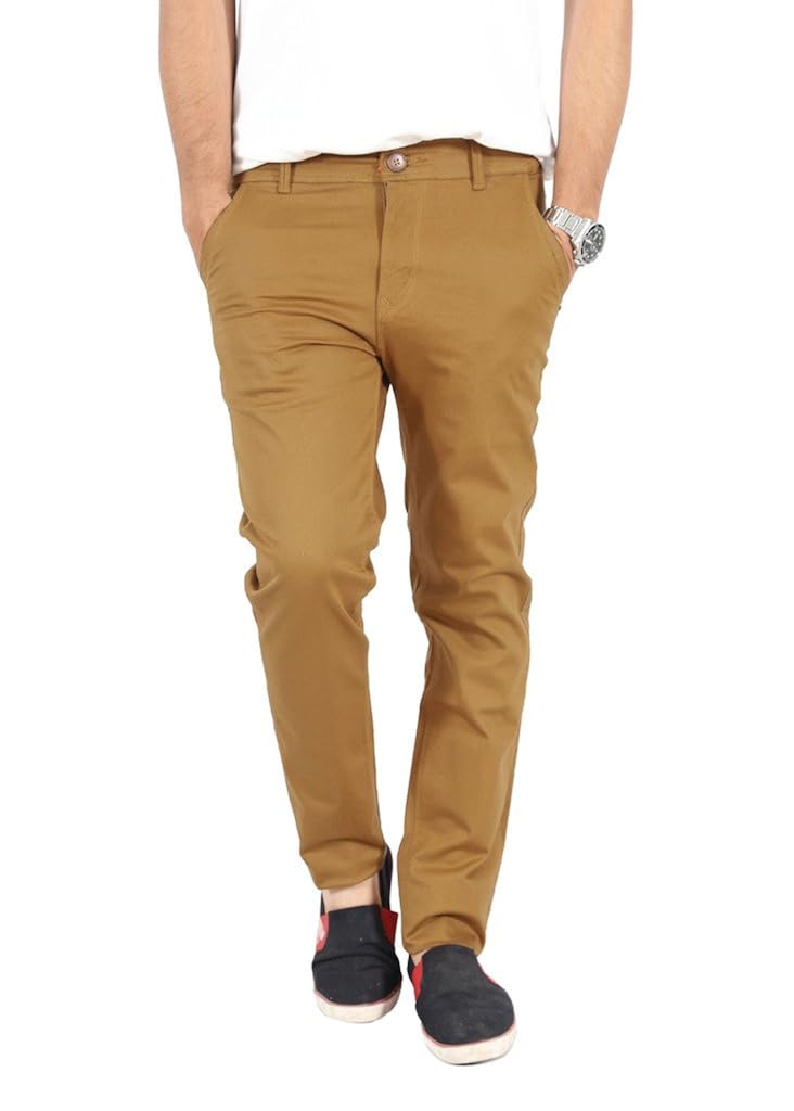 100% cotton lycra slim fit stretchable mens akins by uber urban